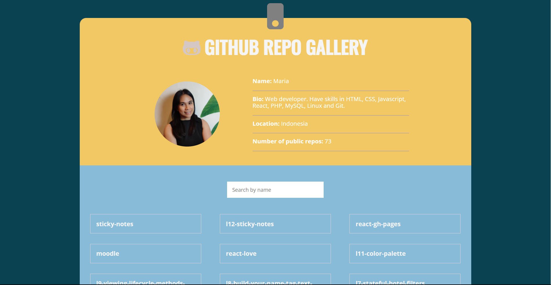 Github Repo Gallery